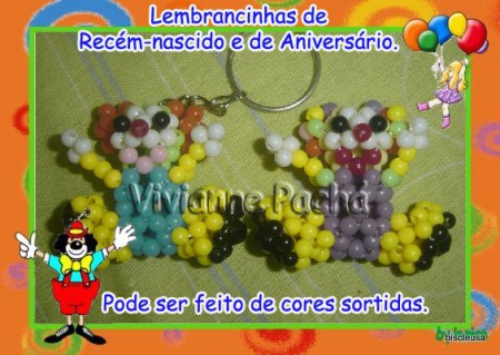 CHAVEIRO OU LEMBRANCINHA DE RECÉM NASCIDO - PALHACINHO - Também em outras cores